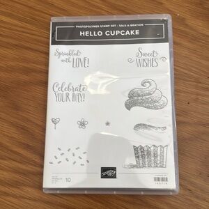 NIB Stampin’ Up! Photopolymer stamp set hello cupcake never used